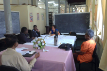 马涛院长同圭亚那国家图书馆商讨建立“汉语角”事宜